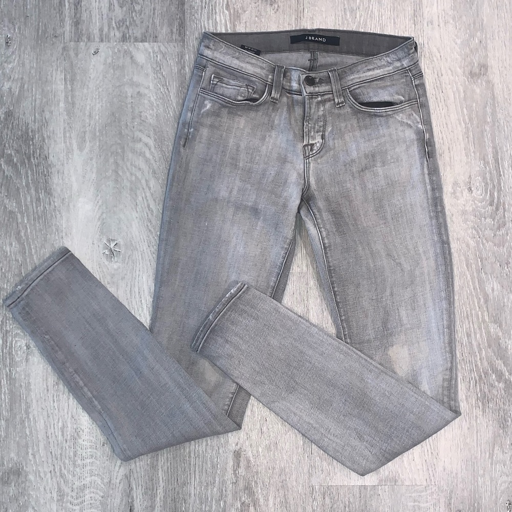 J Brand Borderline Skinny Leg Crop Jeans In Grey🖤